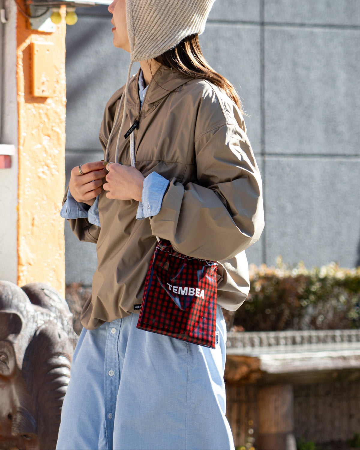 Americana Stretch Taffeta Anorak Hoodie