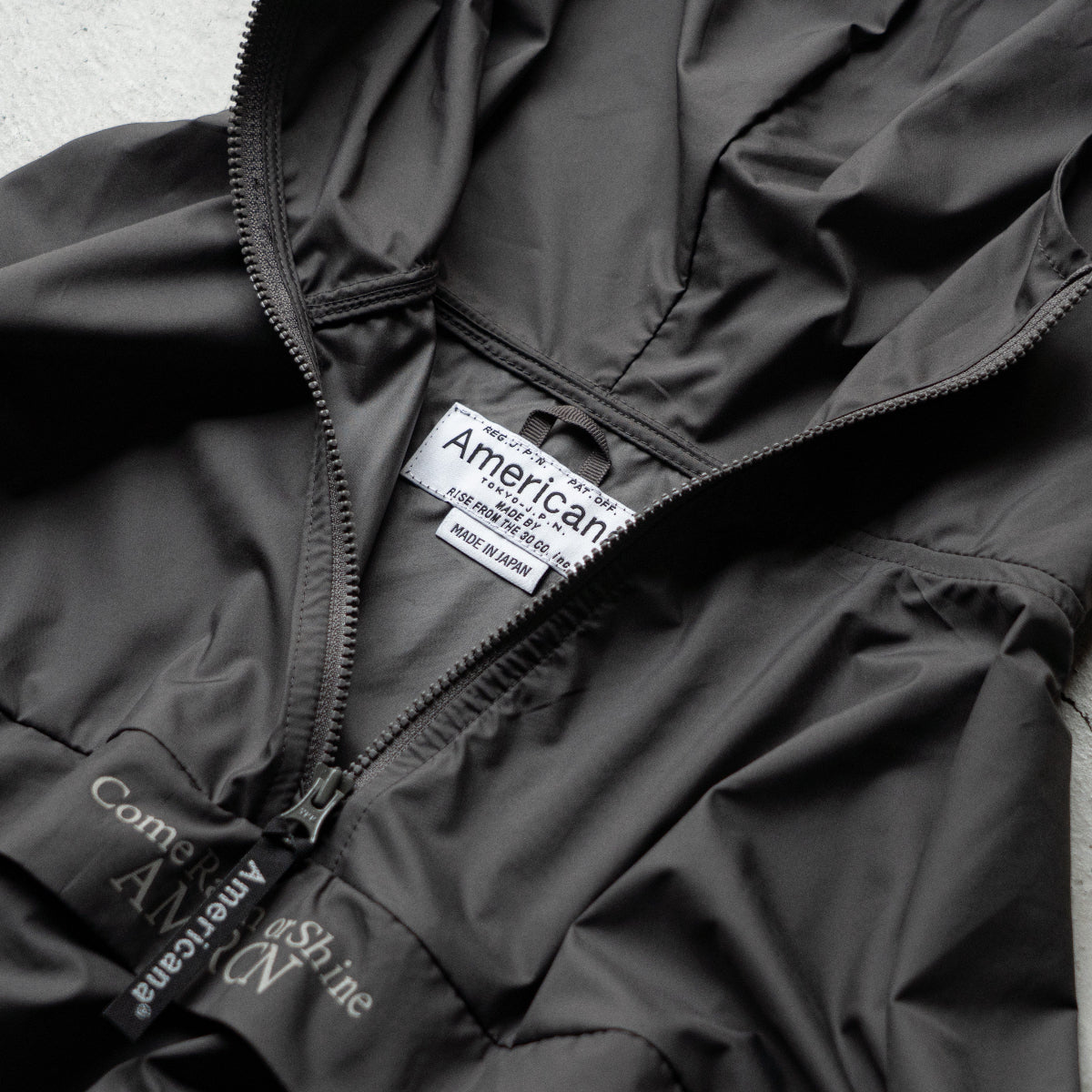 Americana Stretch Taffeta Anorak Hoodie