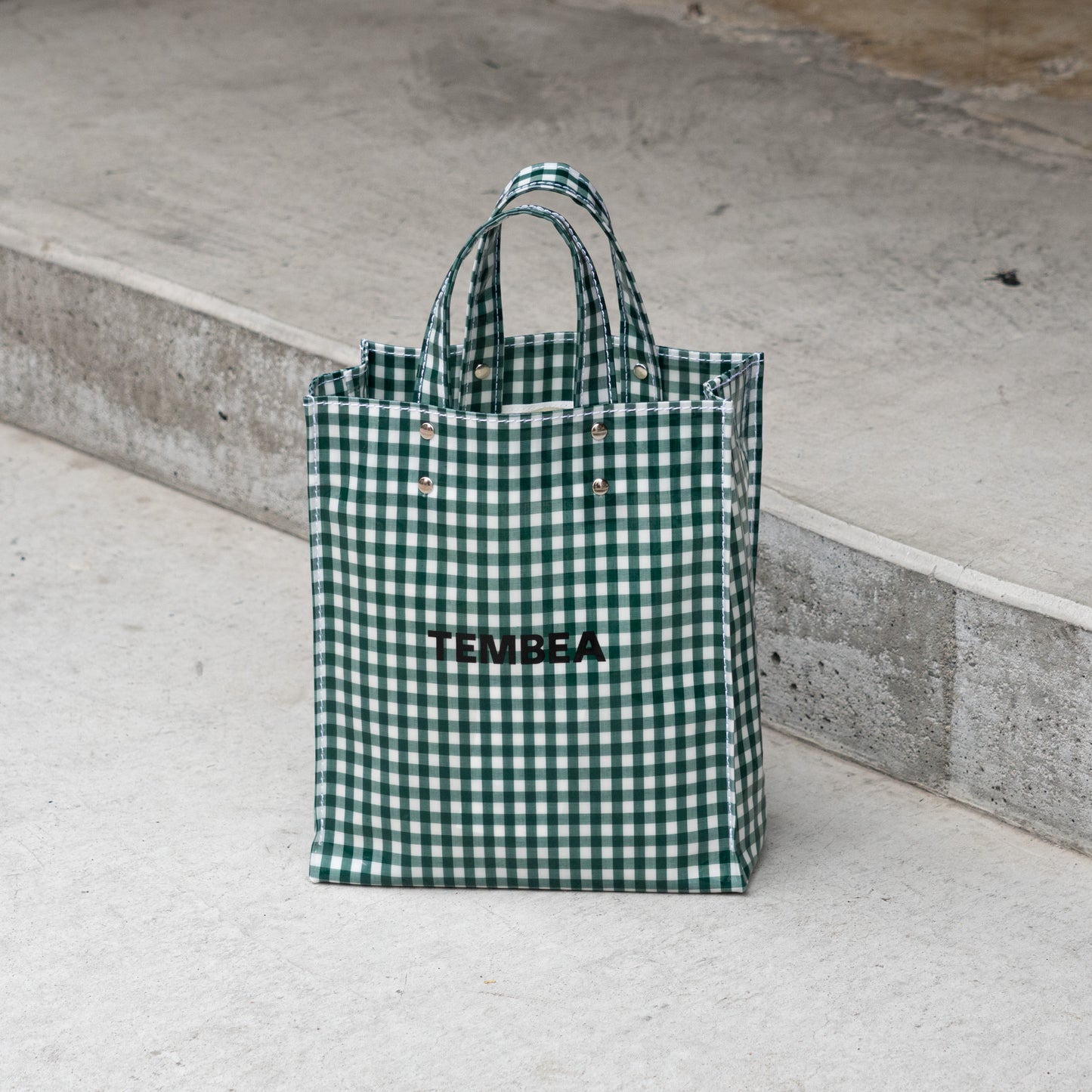 TEMBEA PAPER TOTE SMALL -GINGHAM CHECK