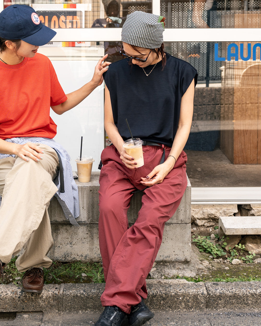 HAVERSACK × Friday  Tech wool tee -Navy