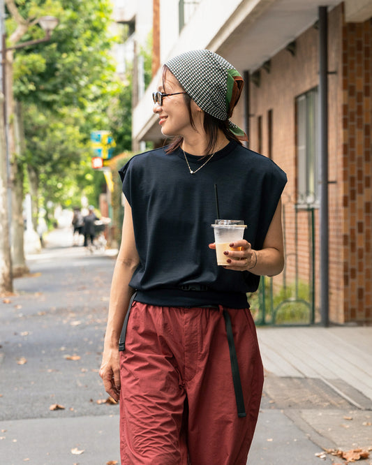 HAVERSACK × Friday  Tech wool tee -Navy