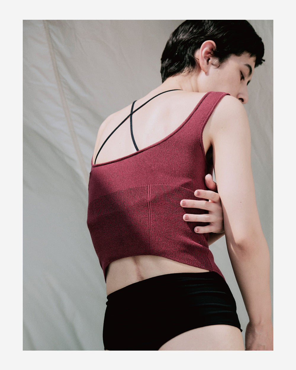 nakes design Cotton Silk Square Neck Bra Tank