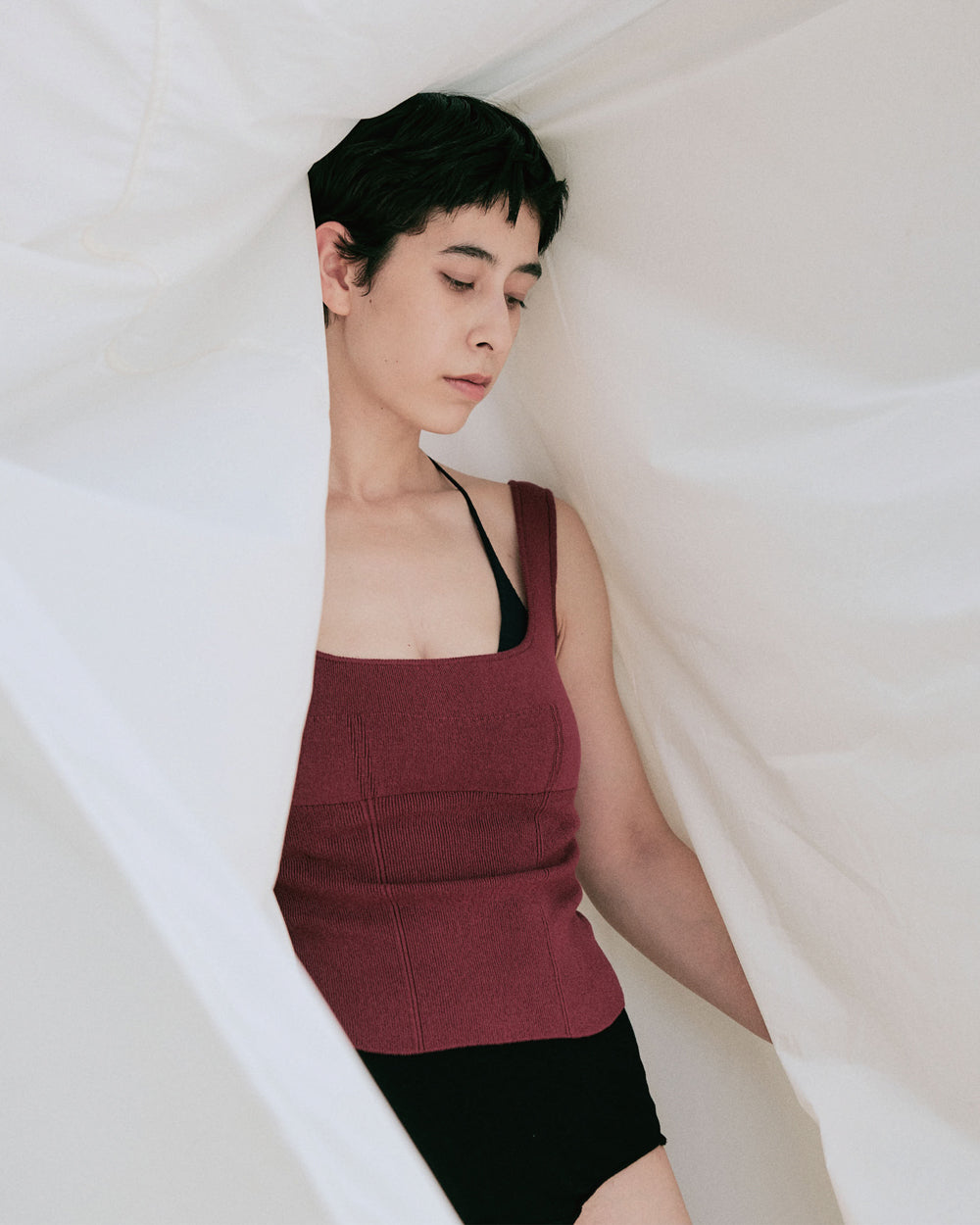 nakes design Cotton Silk Square Neck Bra Tank
