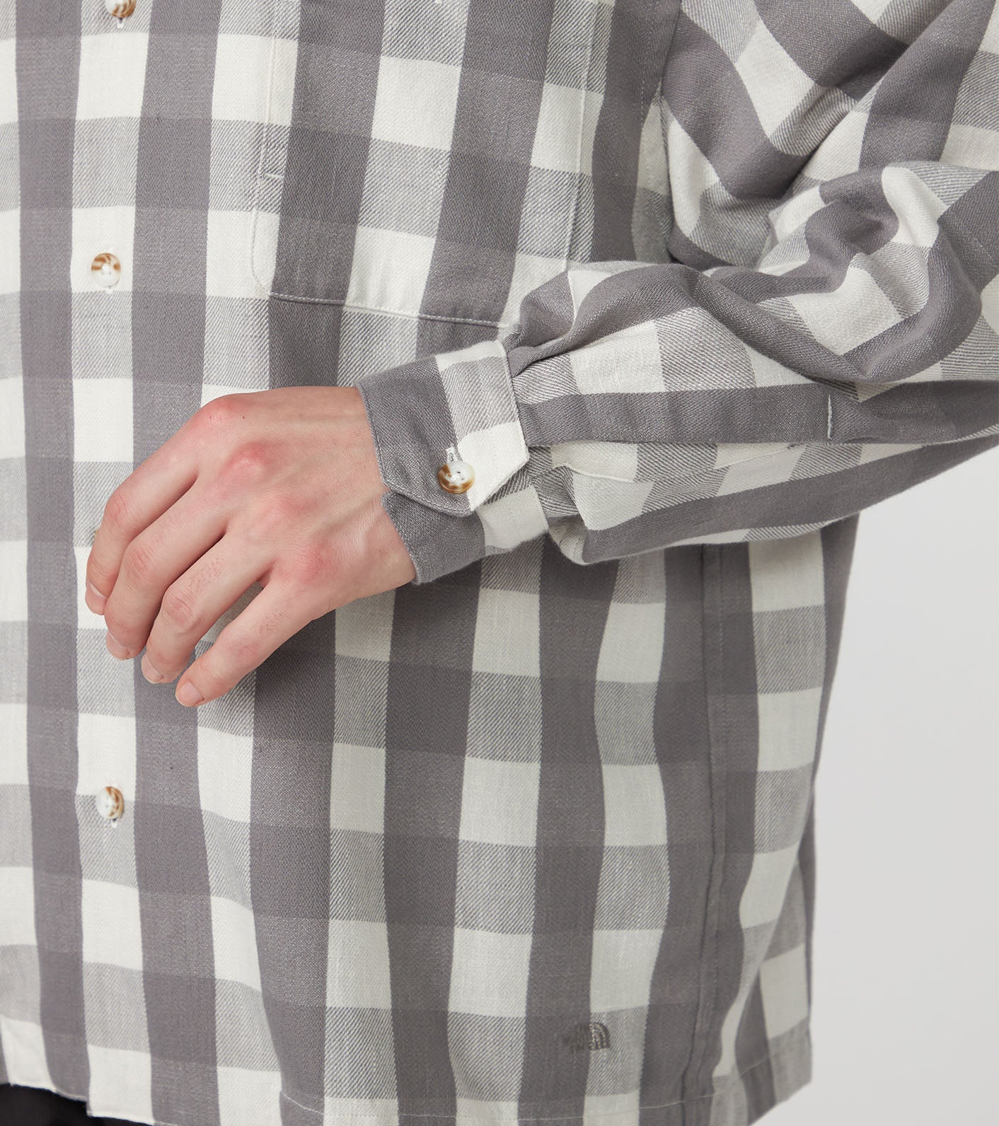 THE NORTH FACE PURPLE LABEL  Checkerboard Field Open Collar Shirt -Men's size