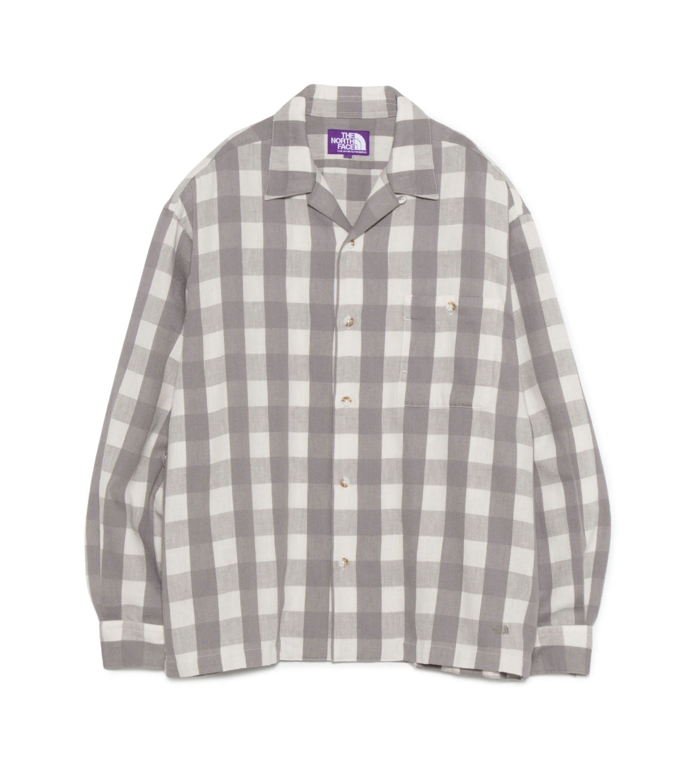 THE NORTH FACE PURPLE LABEL  Checkerboard Field Open Collar Shirt -Men's size