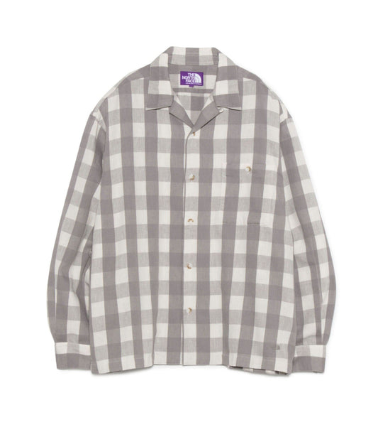 THE NORTH FACE PURPLE LABEL  Checkerboard Field Open Collar Shirt -Men's size