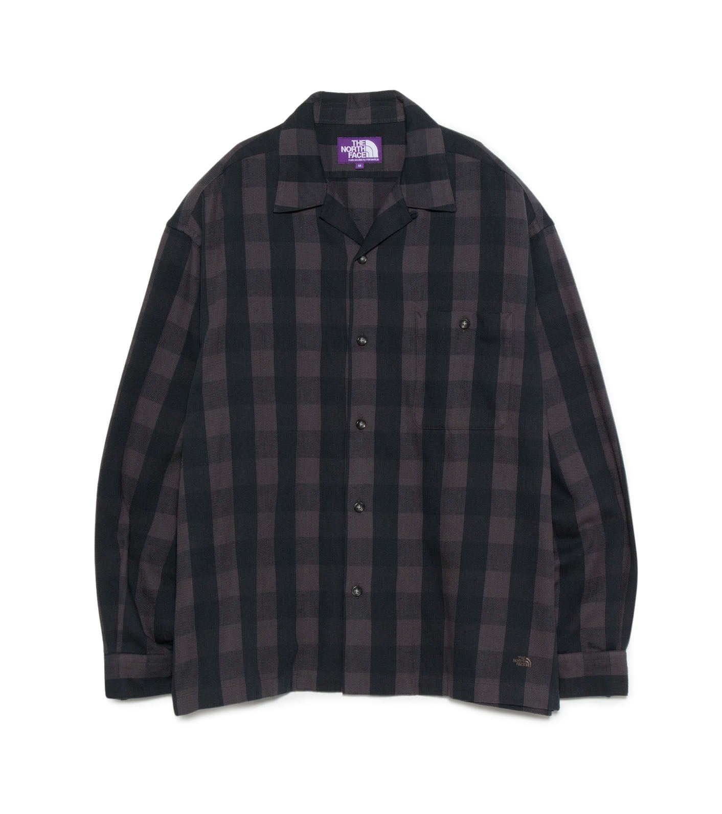 THE NORTH FACE PURPLE LABEL  Checkerboard Field Open Collar Shirt -Men's size