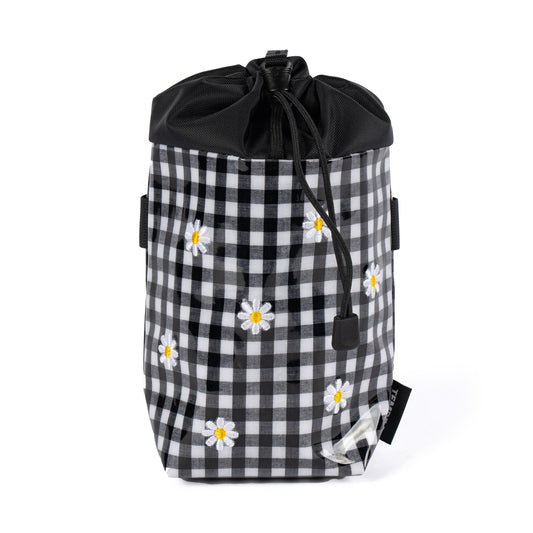 TEMBEA×Friday  STEM BAG "Flower Embroidery"  GINGHAM BLACK
