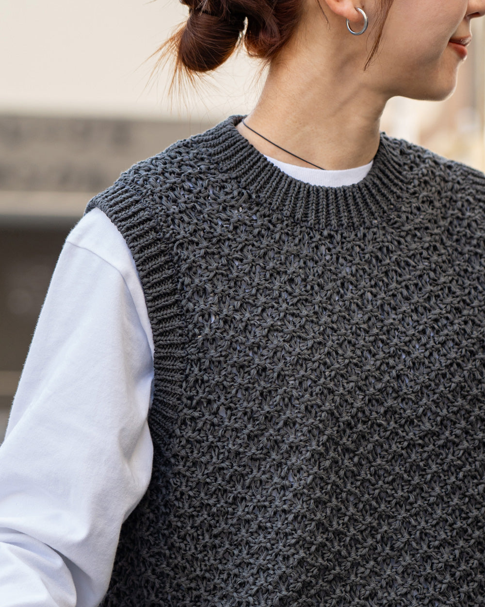 Yonetomi GIMA MESH KNIT VEST
