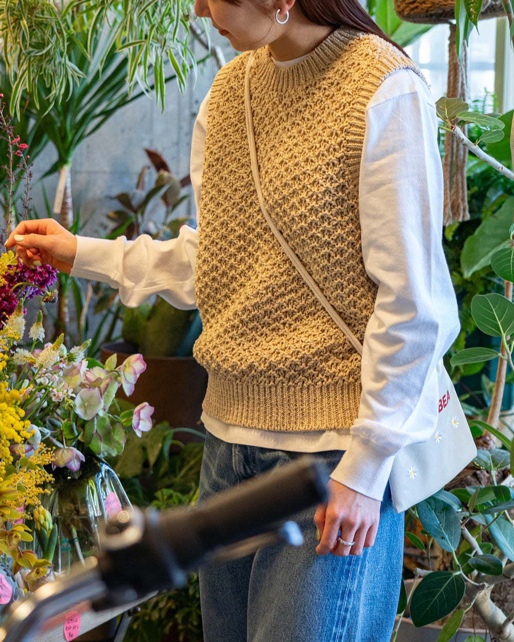 Yonetomi GIMA MESH KNIT VEST