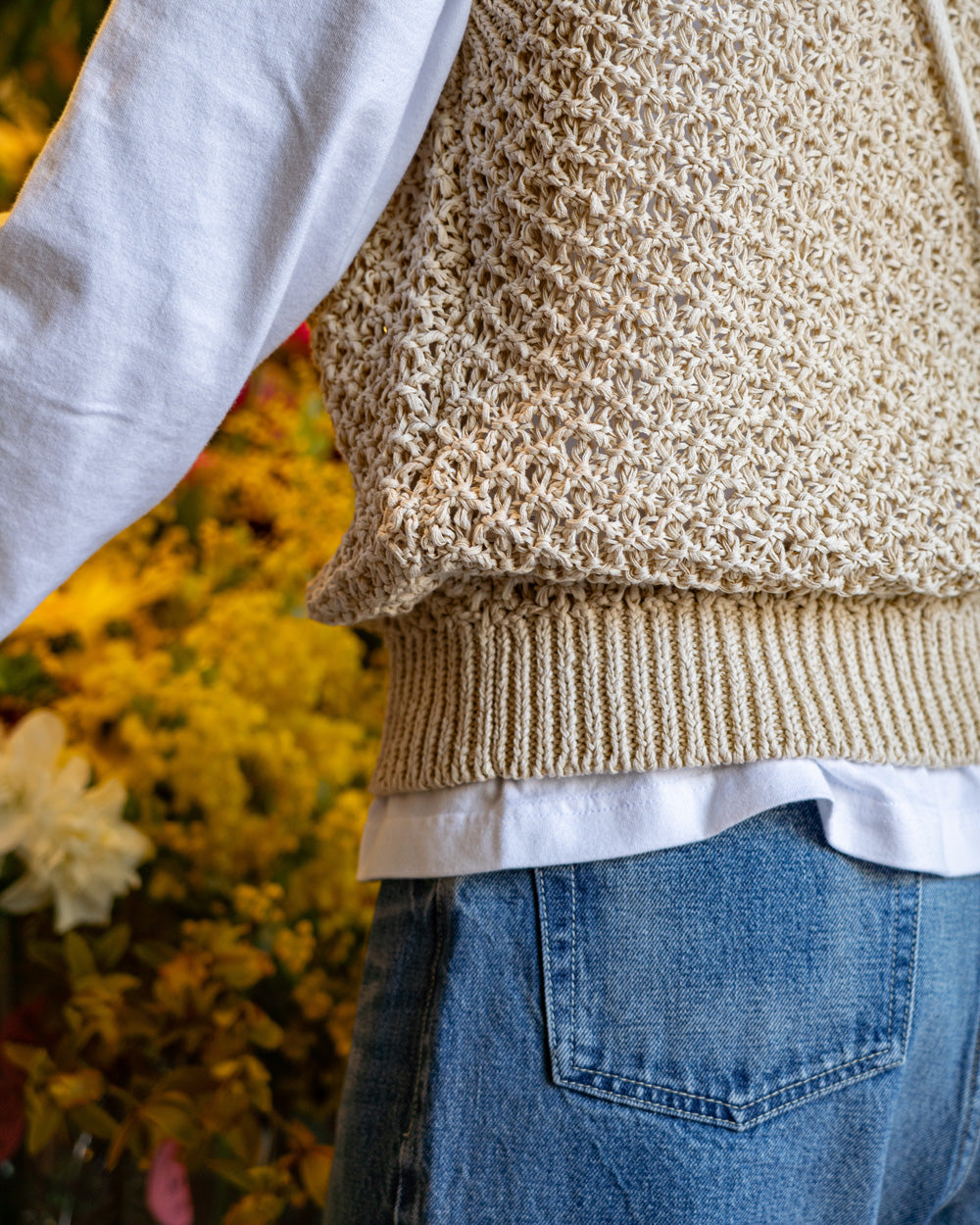 Yonetomi GIMA MESH KNIT VEST