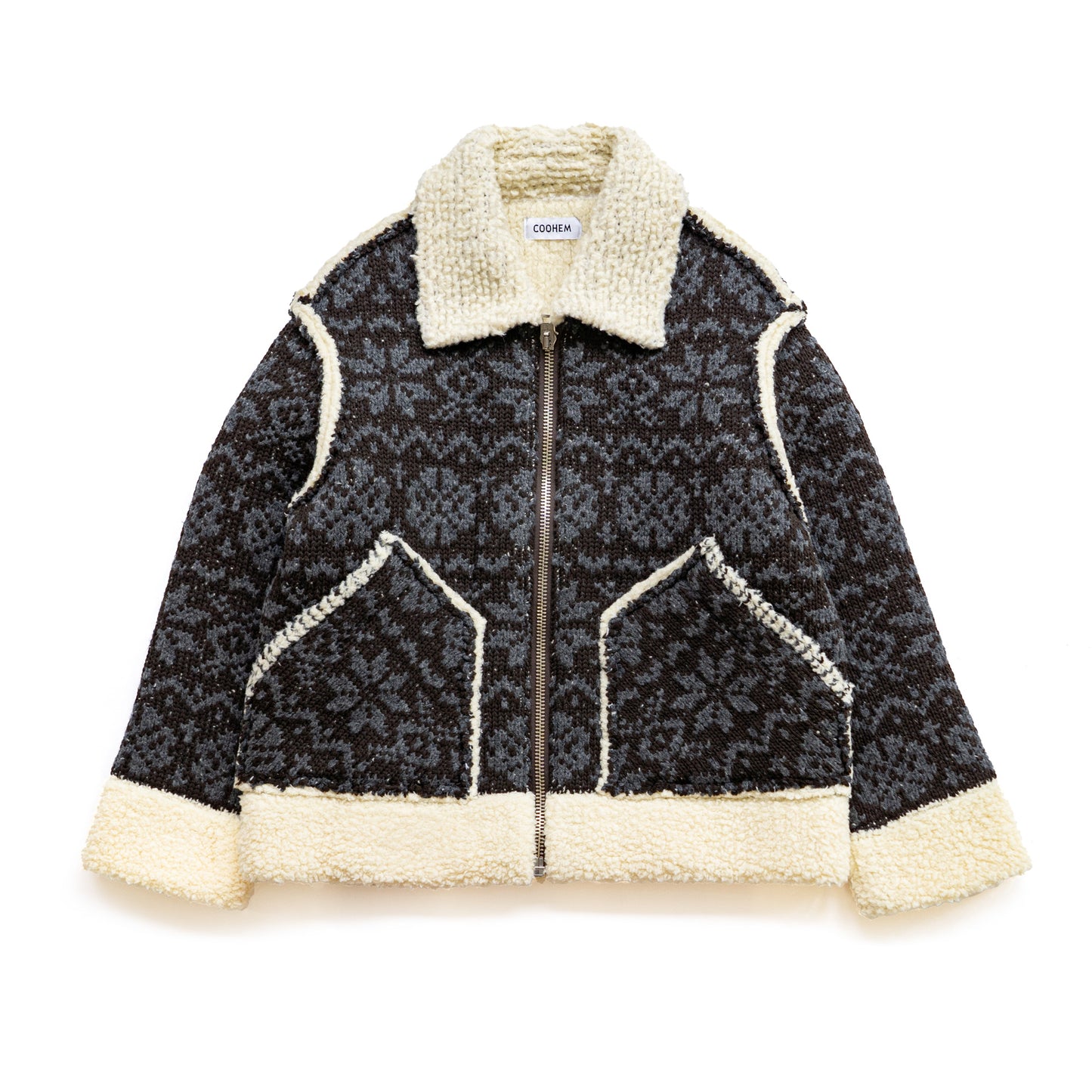 COOHEM FAIR ISLE MOUTON BLOUSON -Men's