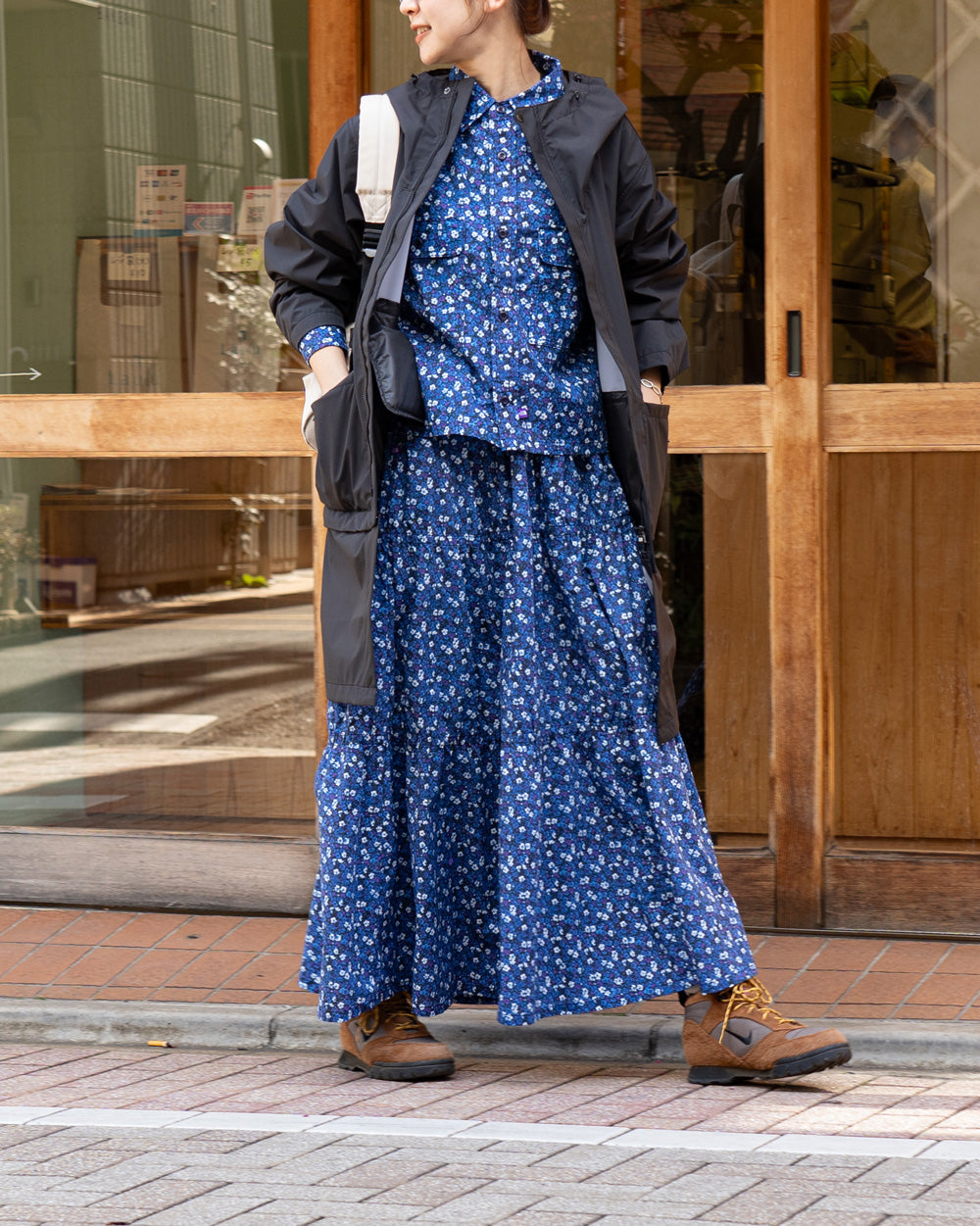 THE NORTH FACE PURPLE LABEL Flower Printed Field Tiered Skirt