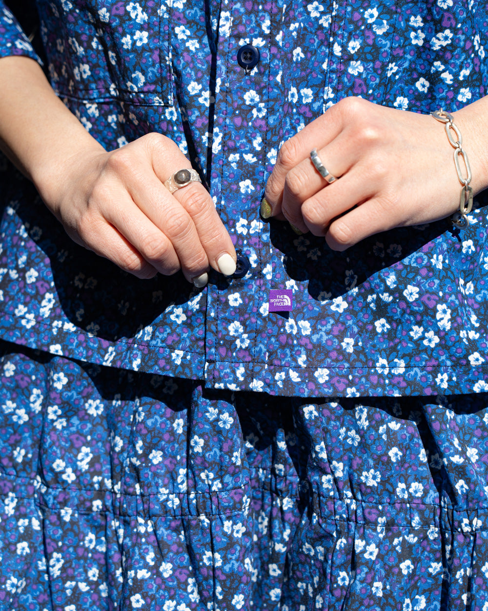 THE NORTH FACE PURPLE LABEL Flower Printed Cropped Shirt