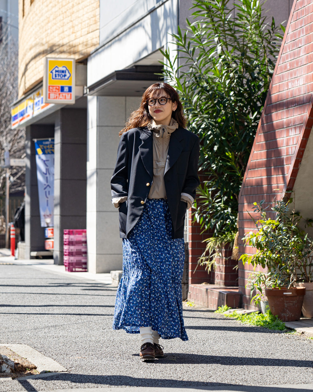 THE NORTH FACE PURPLE LABEL Flower Printed Field Tiered Skirt