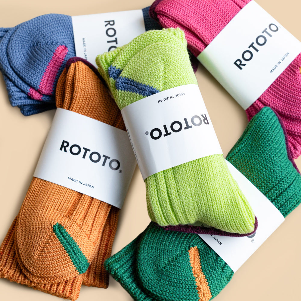 ROTOTO CHUNKY RIBBED CREW SOCKS