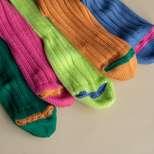 ROTOTO CHUNKY RIBBED CREW SOCKS