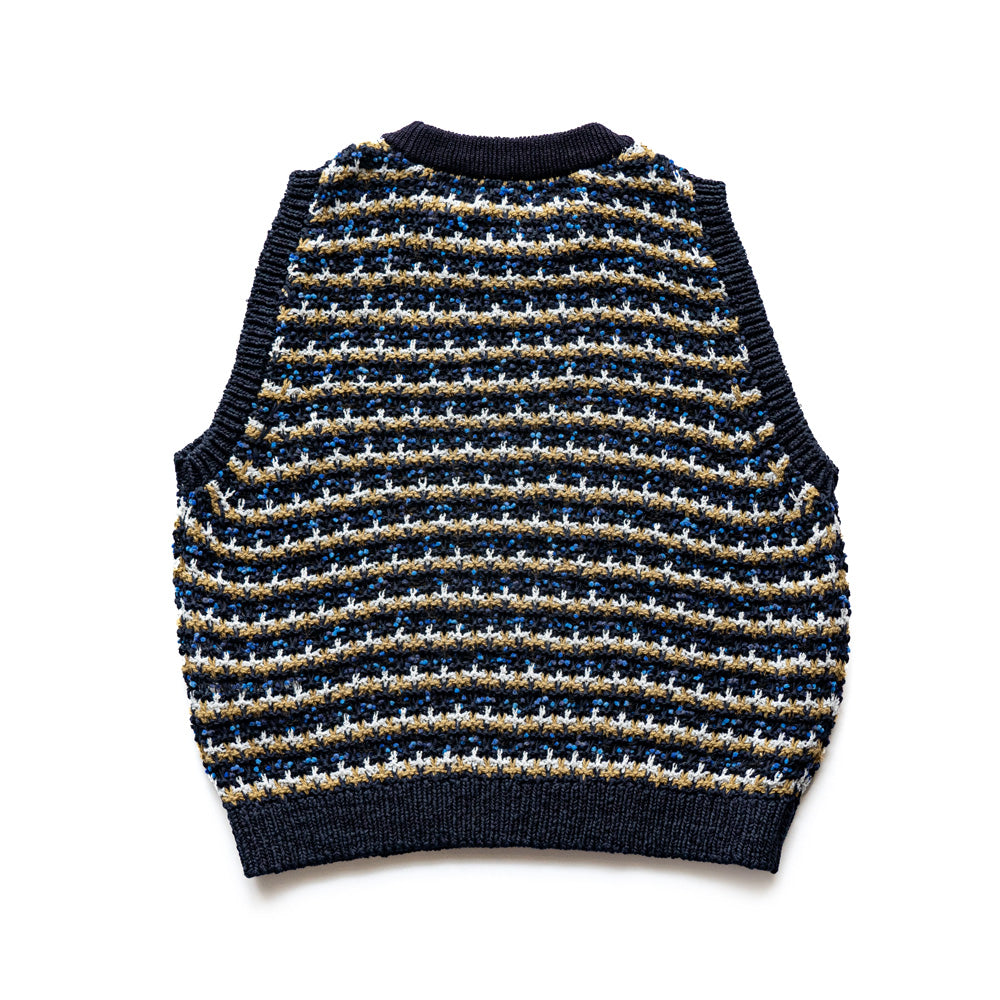 COOHEM SUKASHI BORDER KNIT VEST