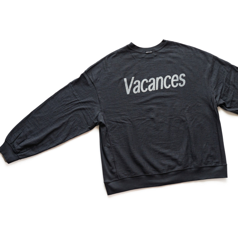 Americana REVERSE WEAVE L/S TEE "BEACH PLEASE"