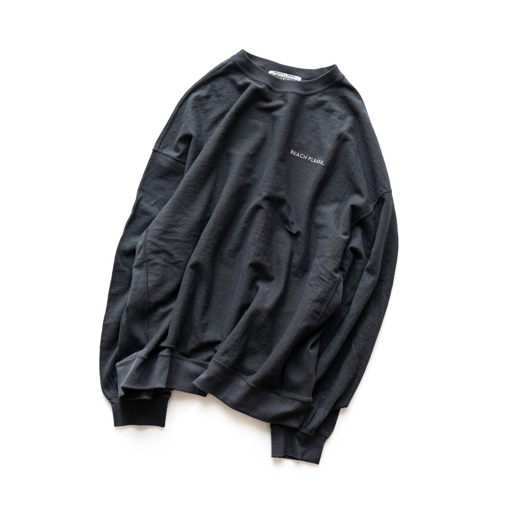 Americana REVERSE WEAVE L/S TEE "BEACH PLEASE"