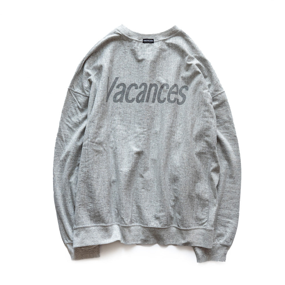Americana REVERSE WEAVE L/S TEE "BEACH PLEASE"