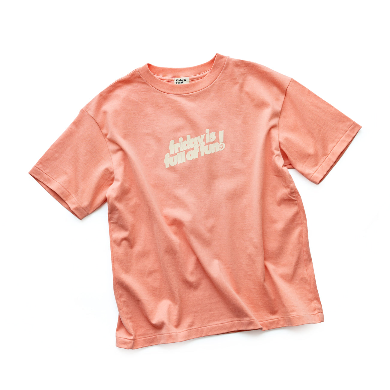F F F  Print tee " friday is full of fun ! "  -Coral
