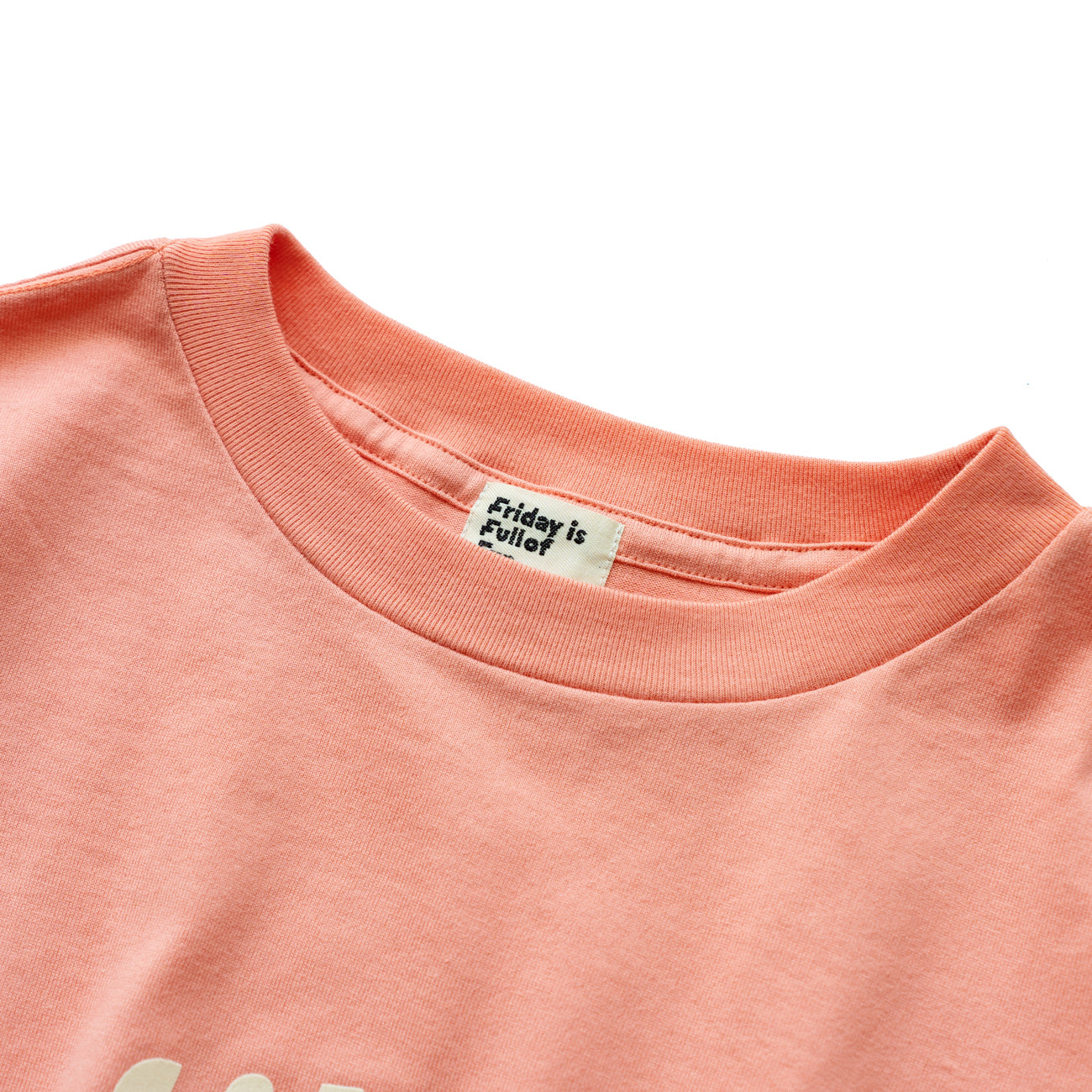 F F F  Print tee " friday is full of fun ! "  -Coral