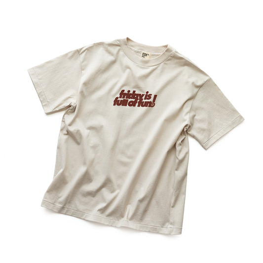 F F F  Print tee " friday is full of fun ! "  -Beige
