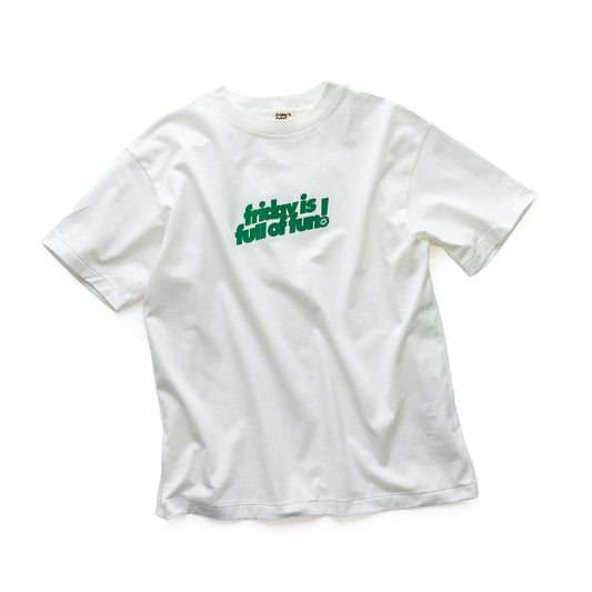 F F F  Print tee " friday is full of fun ! "  -White