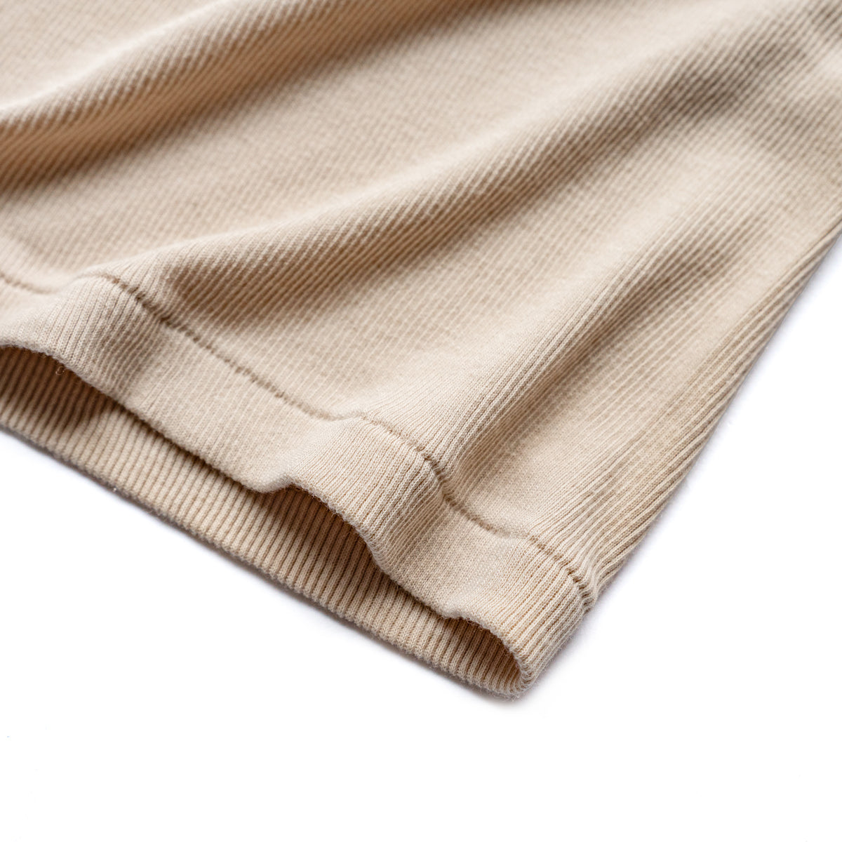 Ohh! × Friday  Cotton silk rib tank -Beige