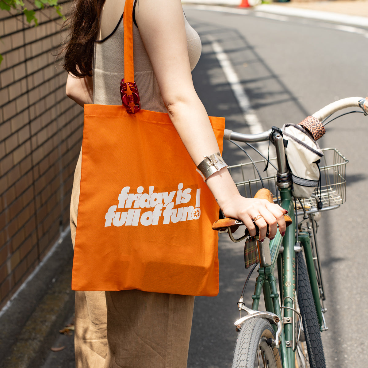 F F F   Tote bag  -Orange