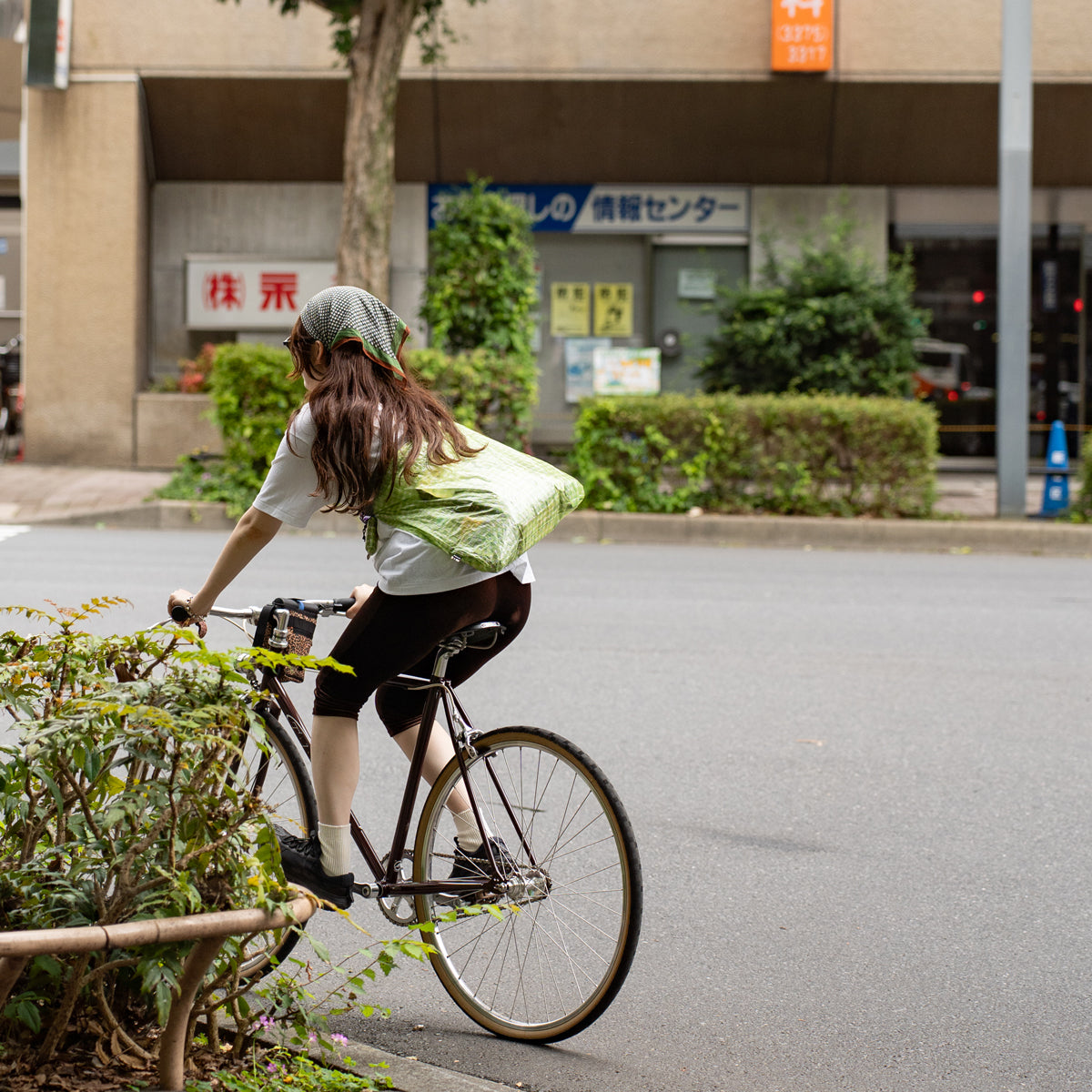 FAIRWEATHER × Friday  Packable sacoche -Dyneema  "Lime gingham"
