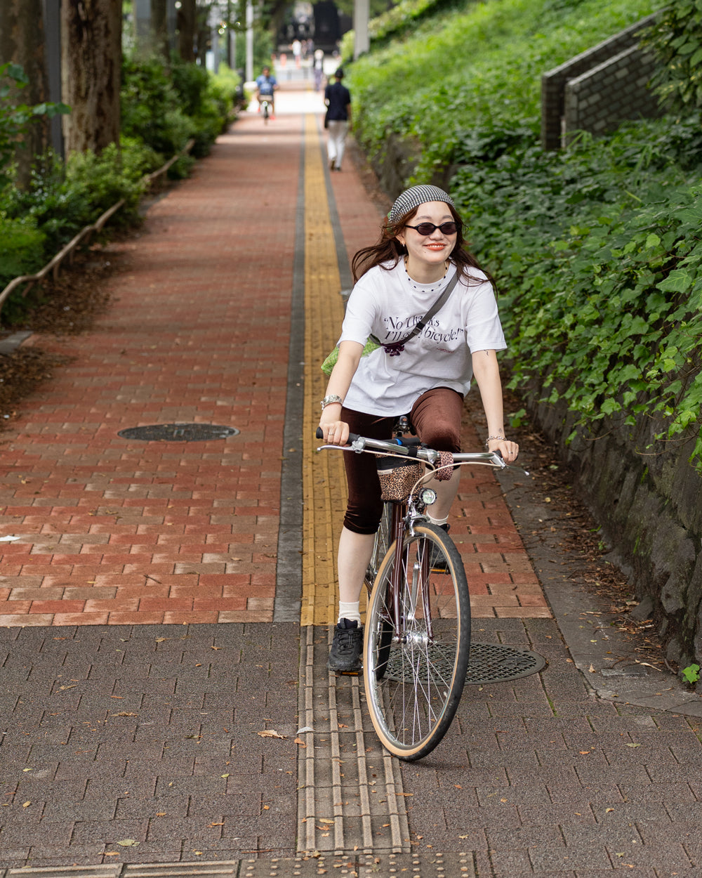 Americana × Friday   Print tee " No Thanks  I'll go by bicycle "
