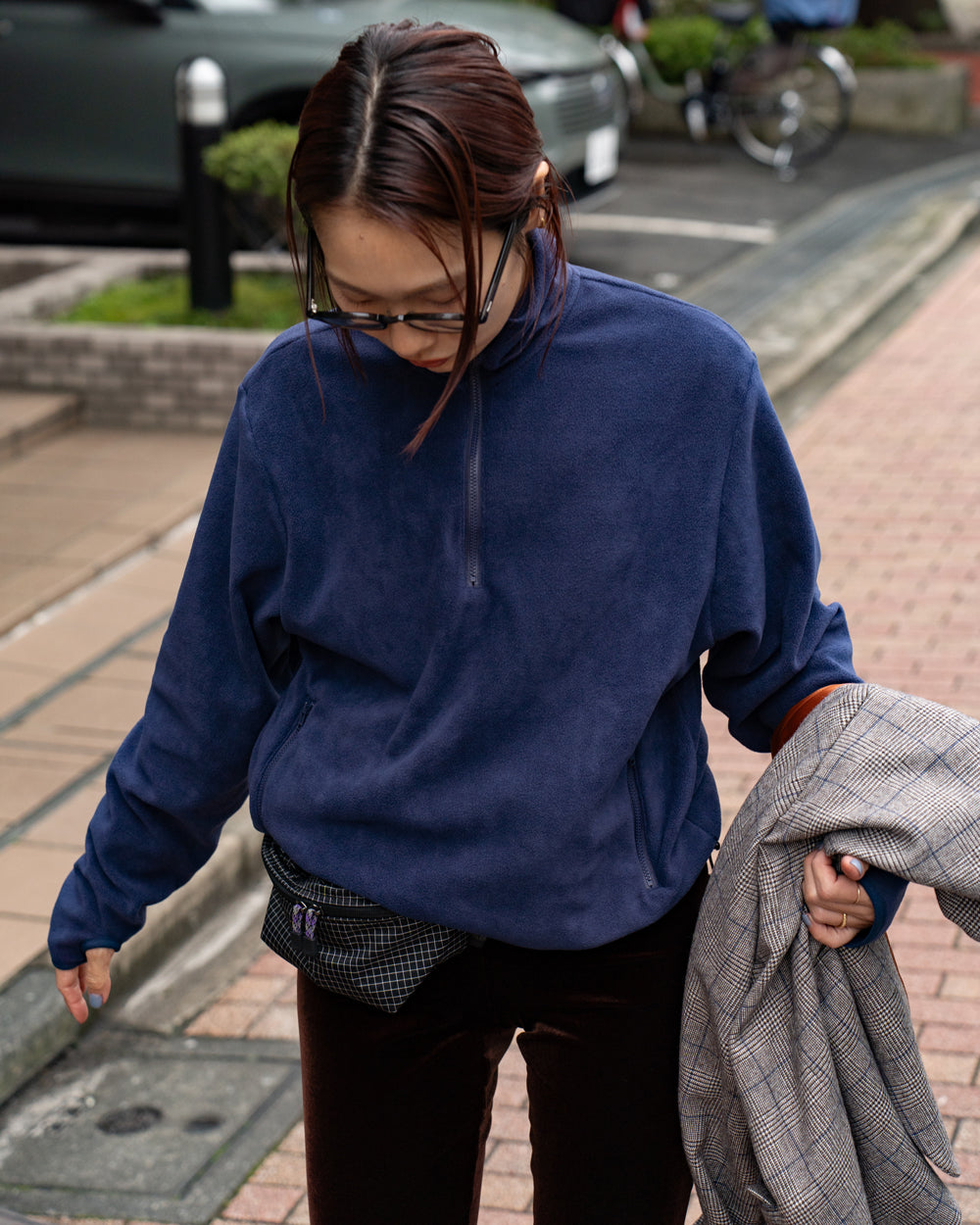 F F F   Fleece Pullover -Navy