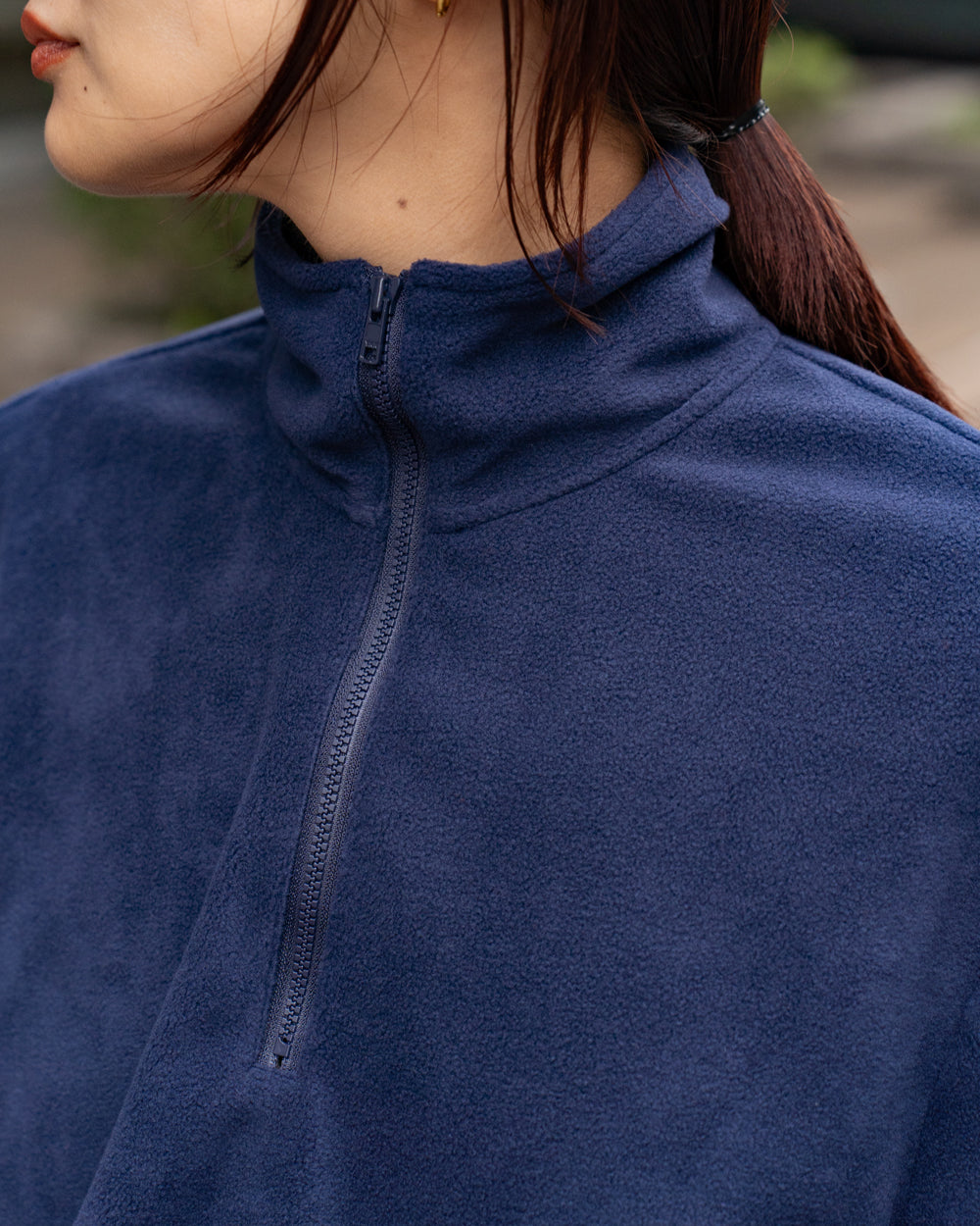 F F F   Fleece Pullover -Navy
