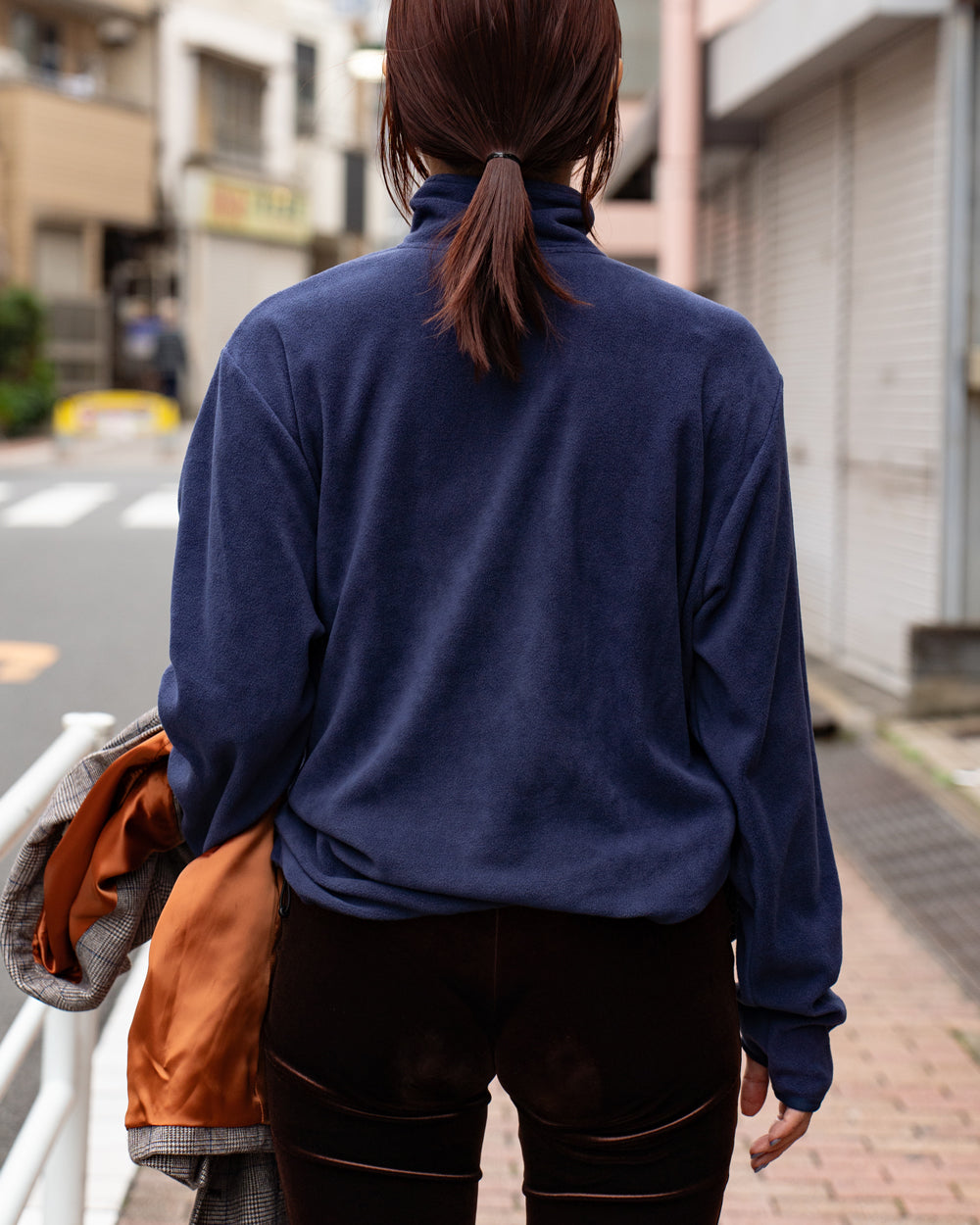 F F F   Fleece Pullover -Navy