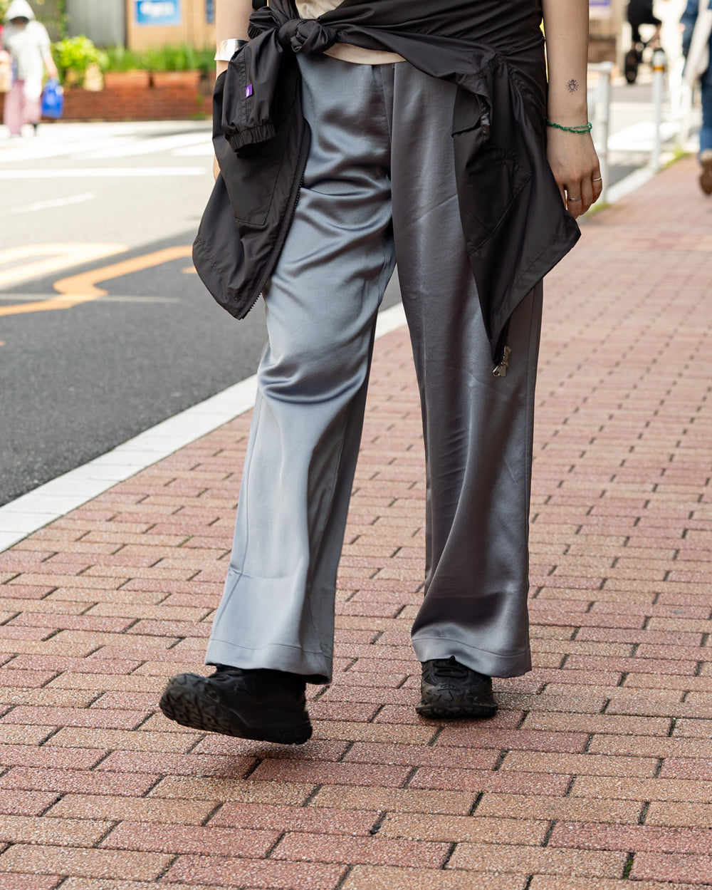 F F F   Easy pants  -Satin "Bluegrey"