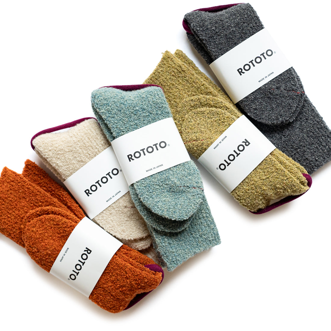 ROTOTO MERINO BOUCLE SOCKS