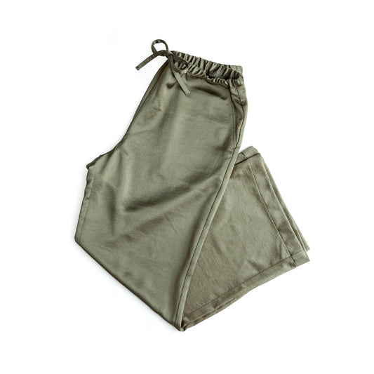 F F F   Easy pants  -Satin "Olive"