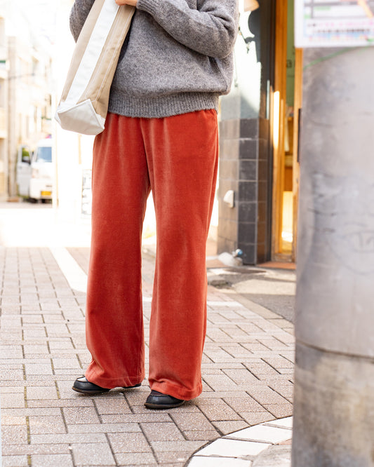 F F F   Easy pants  -Velour "Coral"