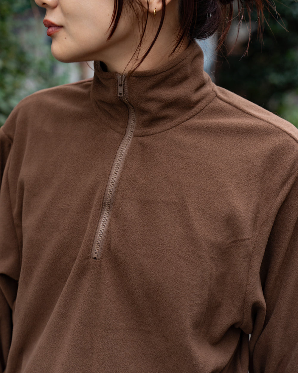 F F F   Fleece Pullover -Brown