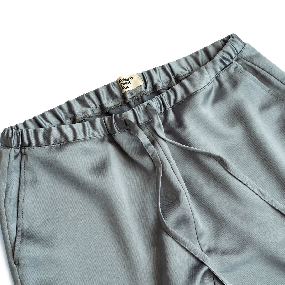 F F F   Easy pants  -Satin "Bluegrey"