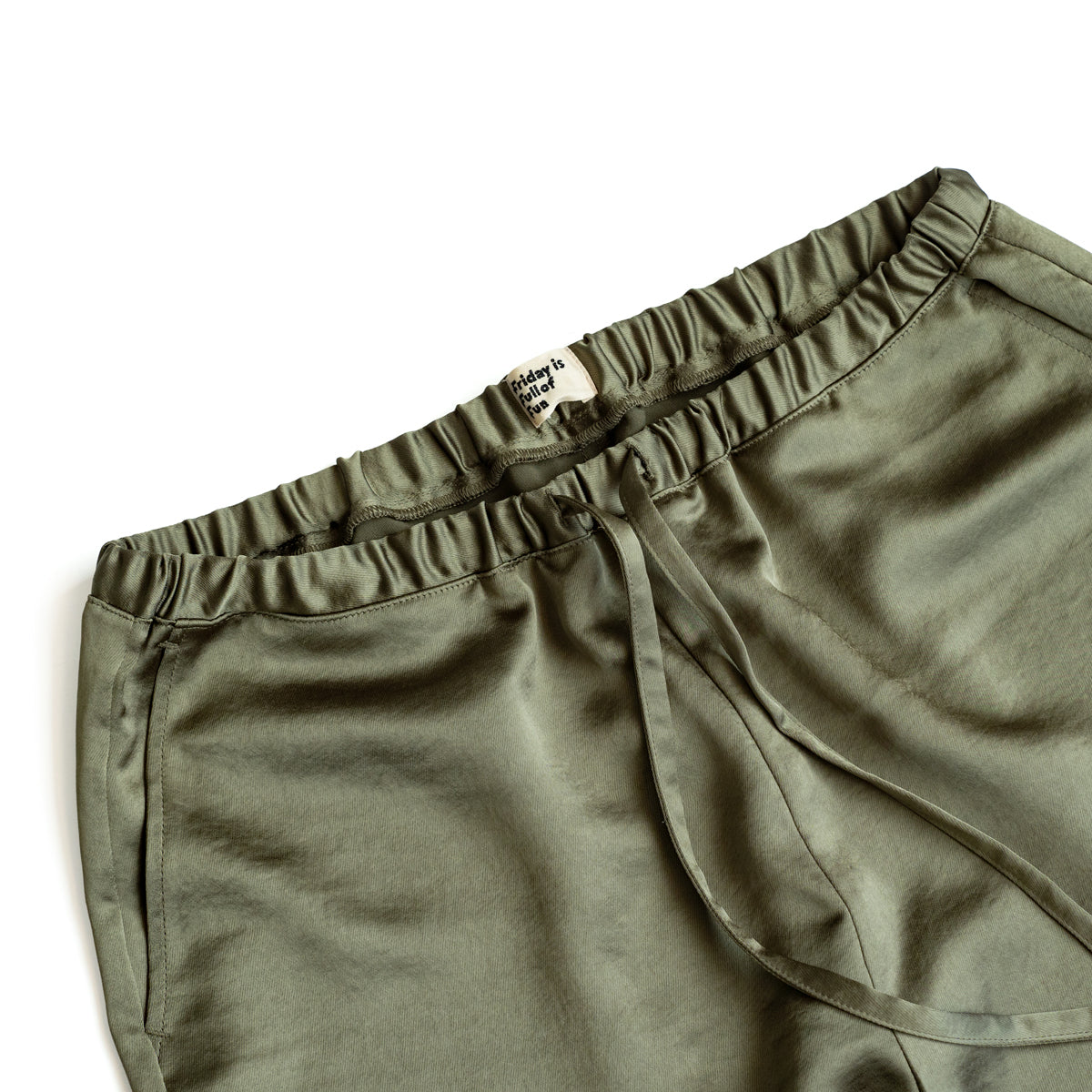 F F F   Easy pants  -Satin "Olive"