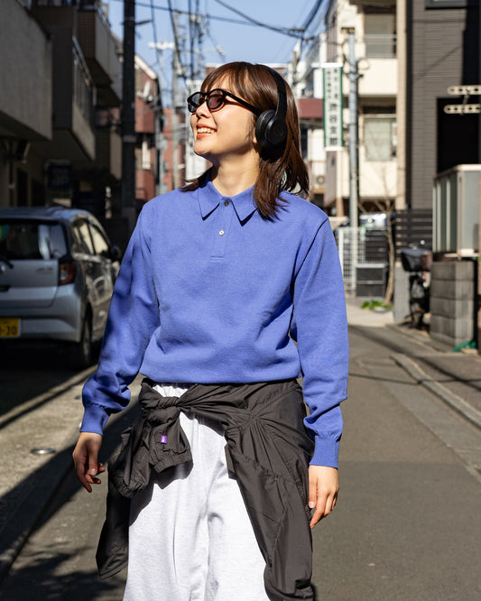 Yonetomi  LIGHT WAVE COTTON KNIT POLO