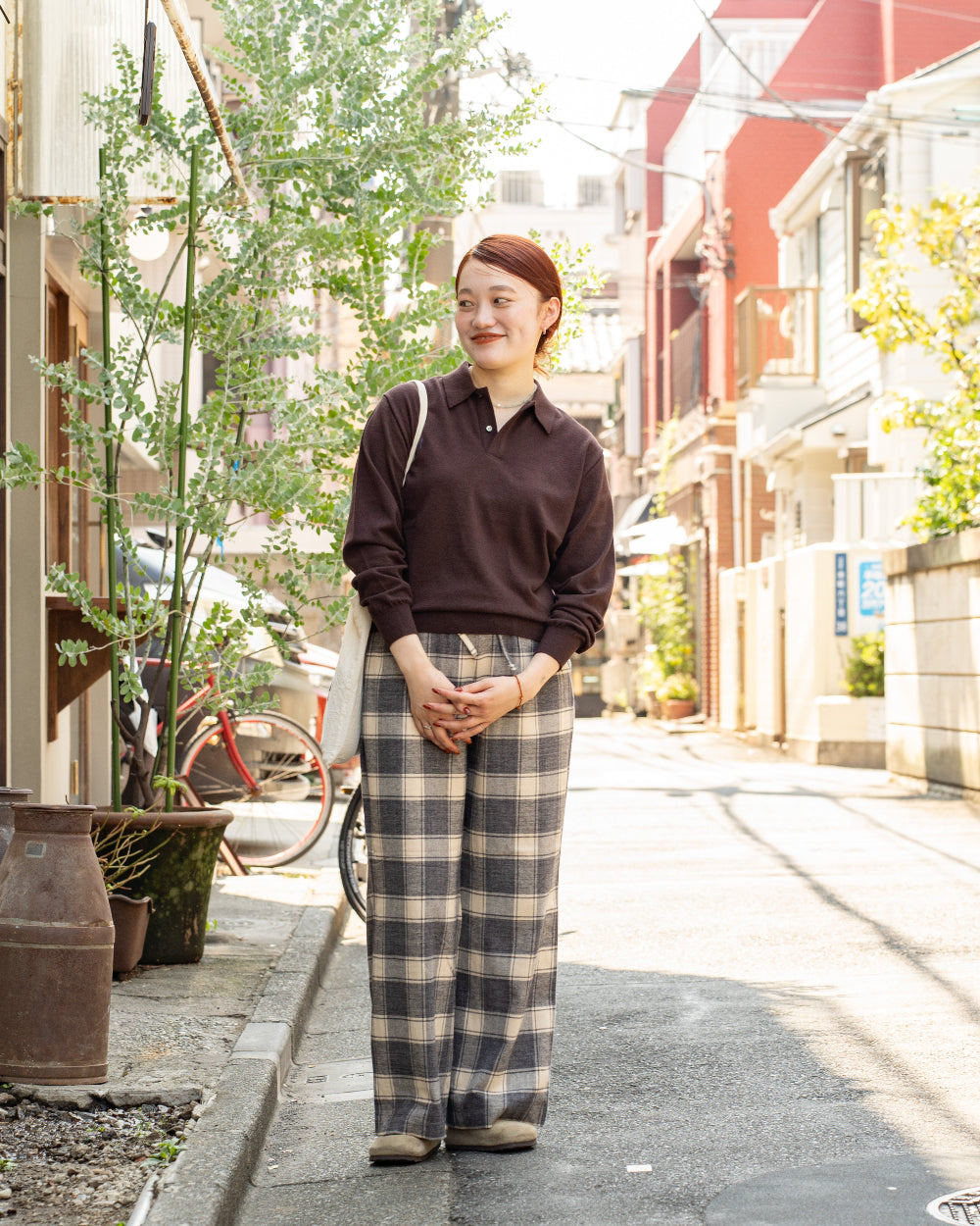 Yonetomi  LIGHT WAVE COTTON KNIT POLO