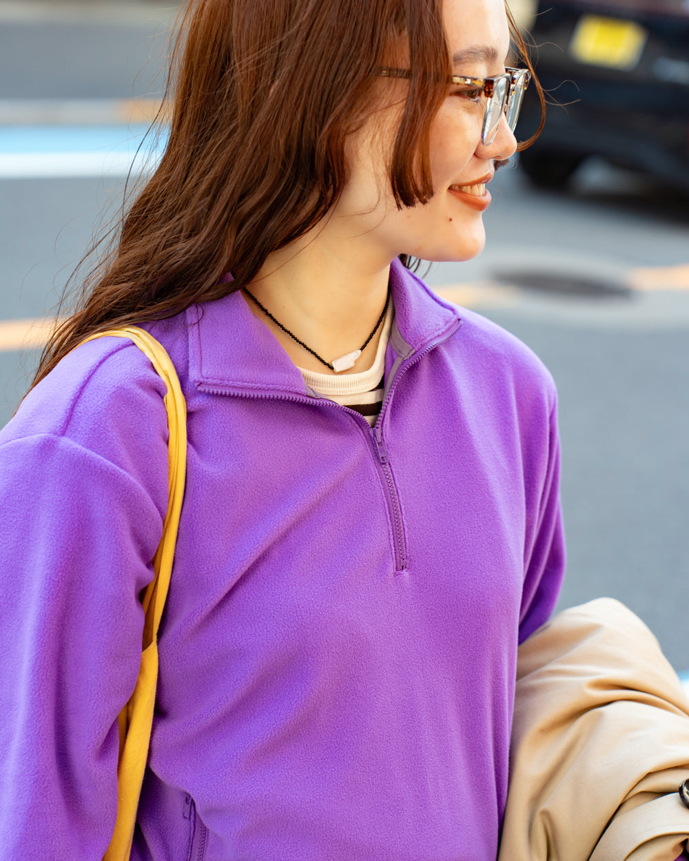 F F F   Fleece Pullover -Purple
