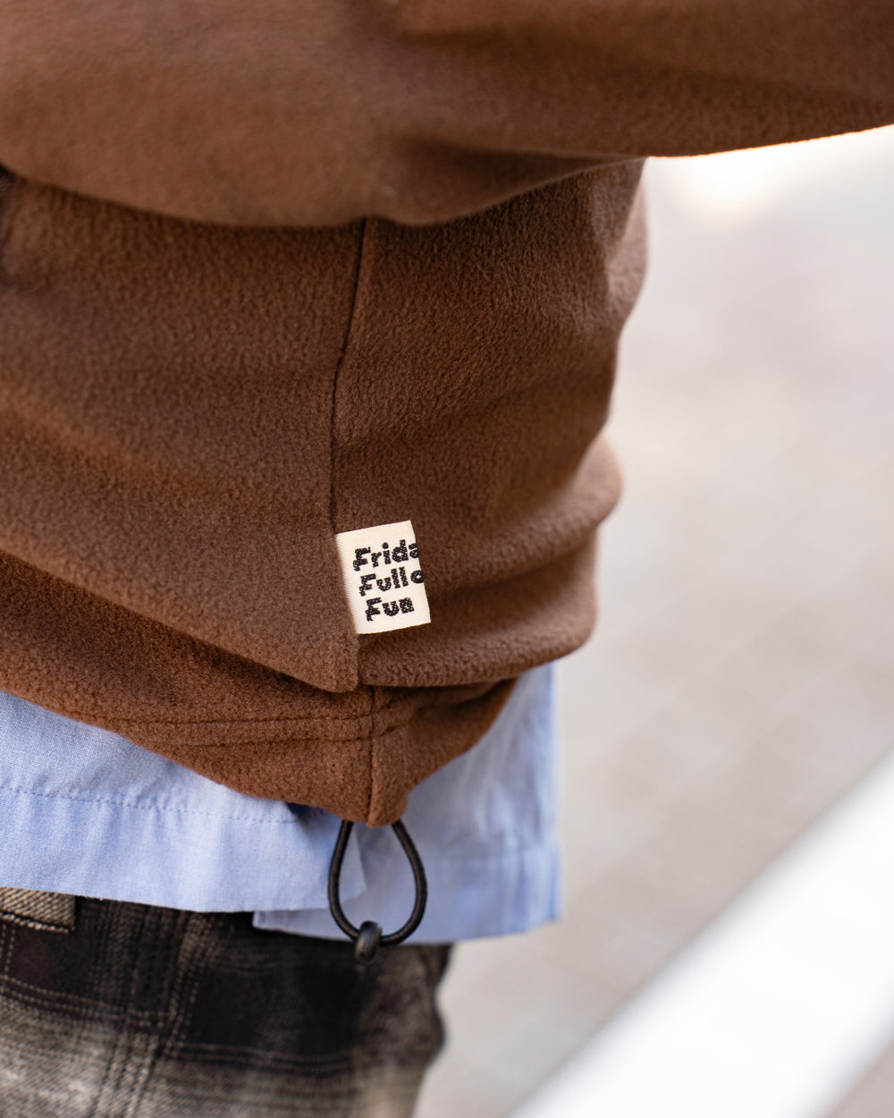 F F F   Fleece Pullover -Brown