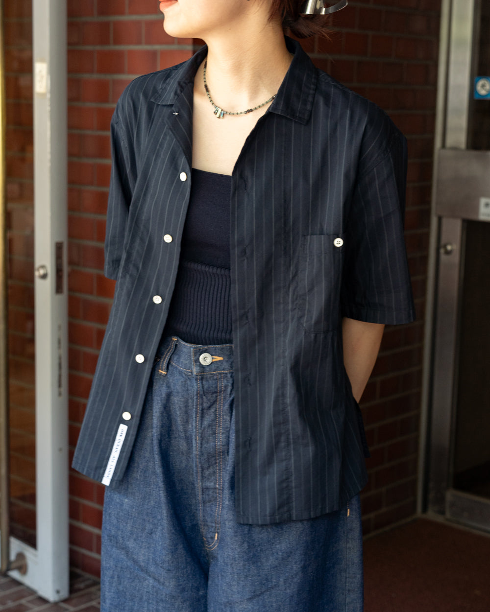 nanamica Cotton Polyester Poplin S/S Shirt