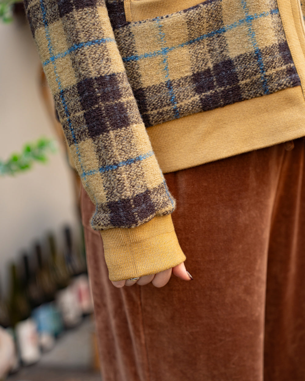THE NORTH FACE PURPLE LABEL  PLAS Plaid Fleece Field Cardigan