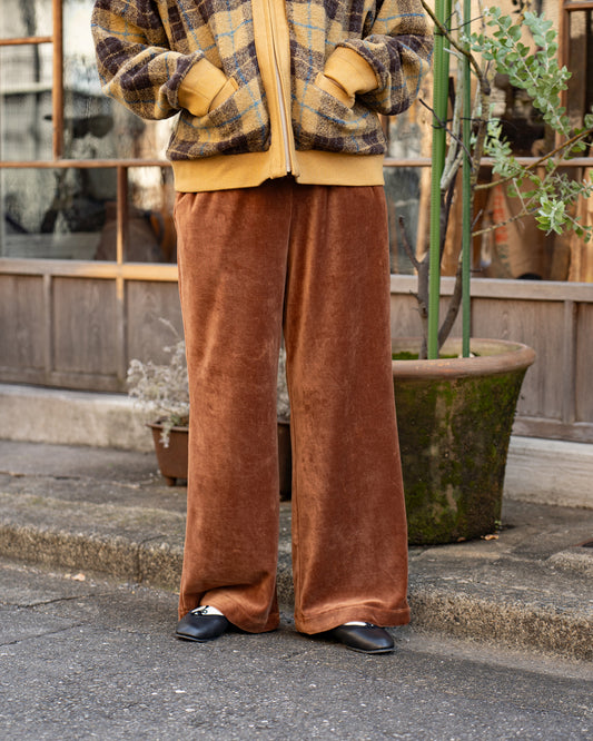 F F F   Easy pants  -Velour "Brown"